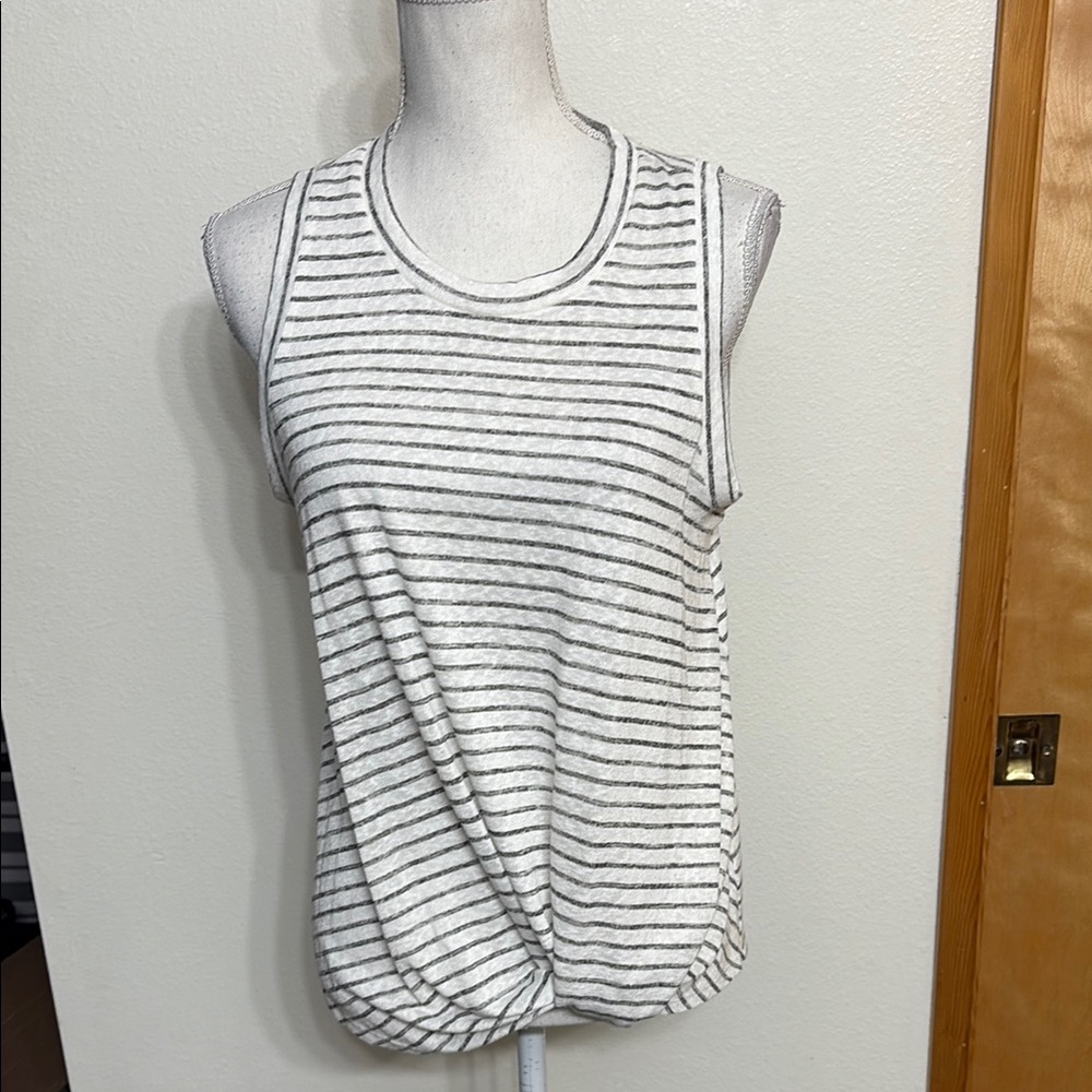 NWOT Bobeau Striped Sleeveless Tank Knot Front Size M